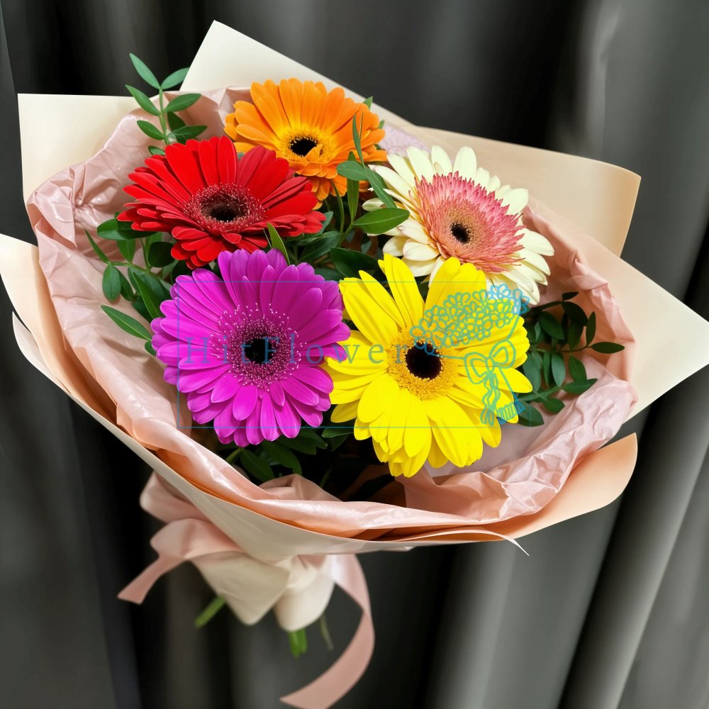 Букет цветов Палитра радости Букет цветов из: Герберы